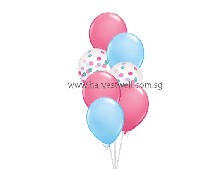 Create Your Own Bouquet 7 Balloons MIX Confetti Singapore